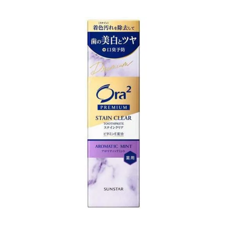 Sunstar Ora2 Premium Stain Clear Toothpaste Aromatic Mint 100g