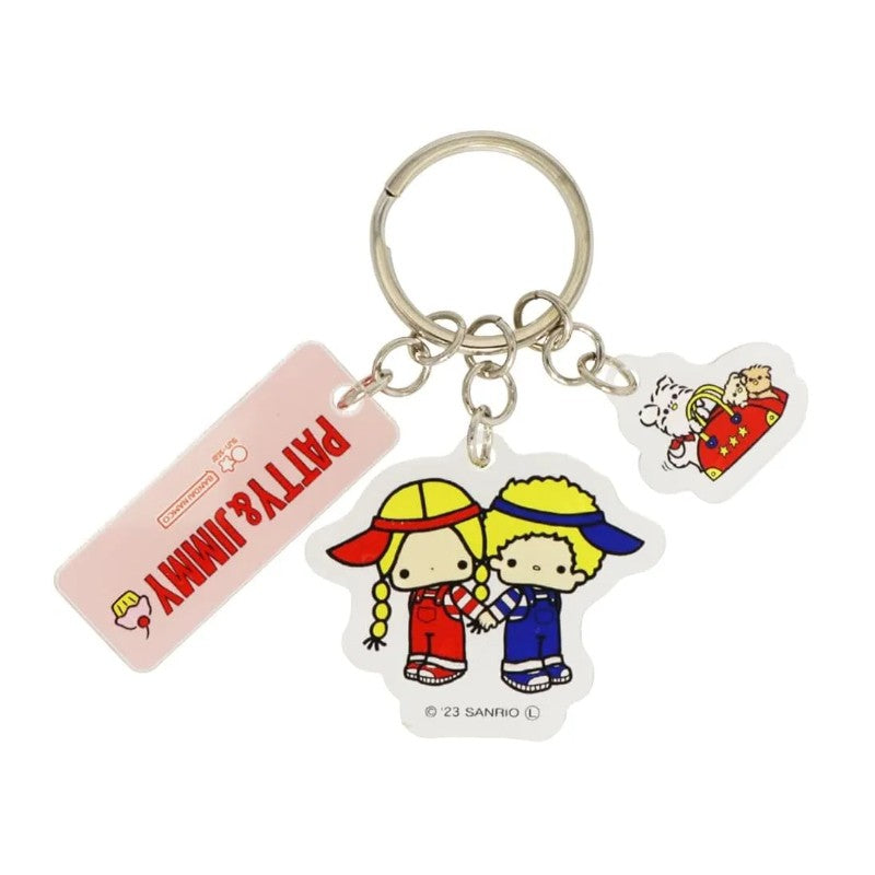 Sanrio Sequins Keychain Patty & Jimmy Retro