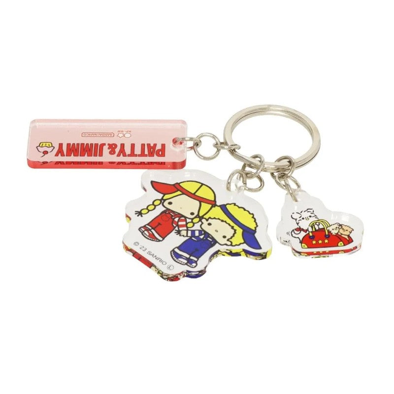 Sanrio Sequins Keychain Patty & Jimmy Retro
