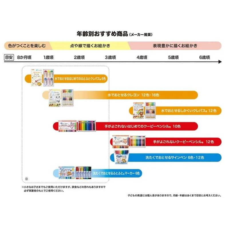 Sakura Water Washable Pastel Crayons 6-Color