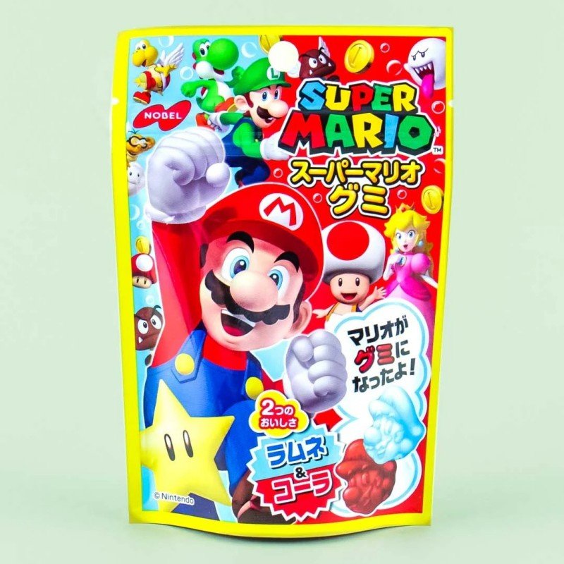 Nobel Super Mario Cola Gummy Candy Ramune 45g