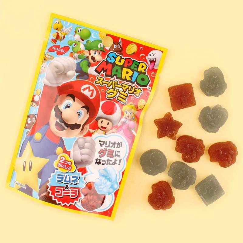 Nobel Super Mario Cola Gummy Candy Ramune 45g