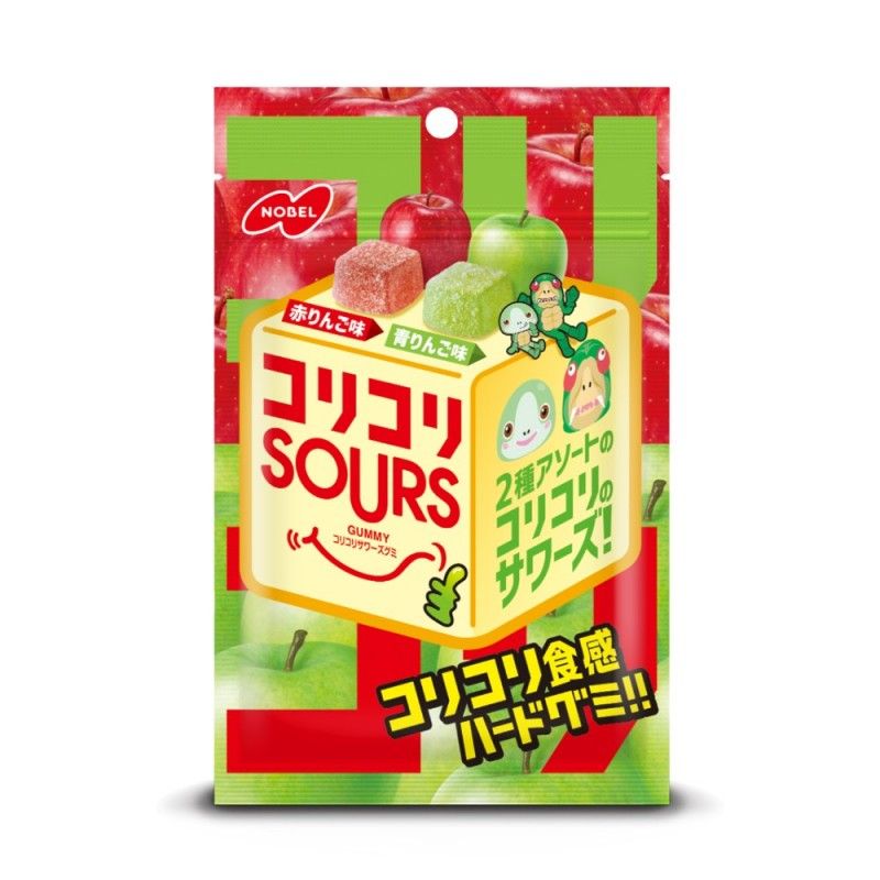 Nobel Kori Kori Sours Gummy Candy Apple 50g