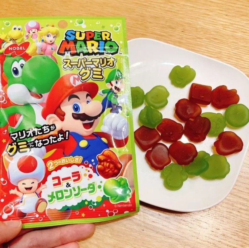 Nobel Super Mario Gummy Cola & Soda Flavor 50g