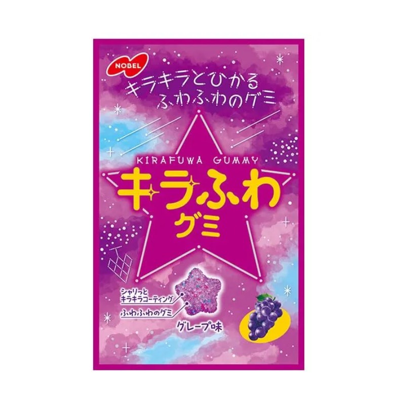 Nobel Seika Kirafuwa Gummy Grape Flavor 50g