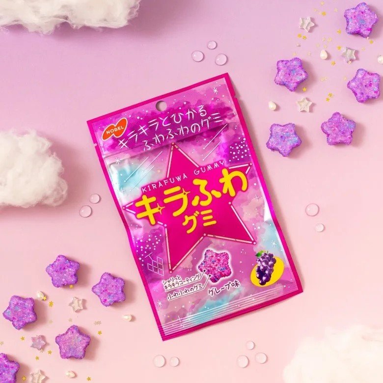 Nobel Seika Kirafuwa Gummy Grape Flavor 50g