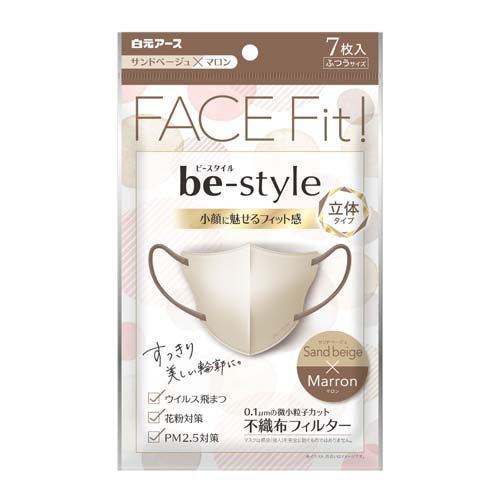 Hakugen Face Fit Be-style 3D Mask Milk Tea 7pcs