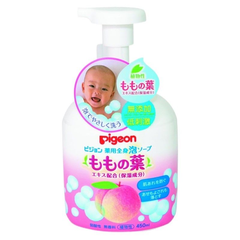 Pigeon Baby Body Foam Soap Peach Leaf 450ml
