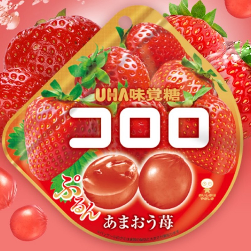 UHA Kororo Fruit Gummies Amaou Strawberry 40g