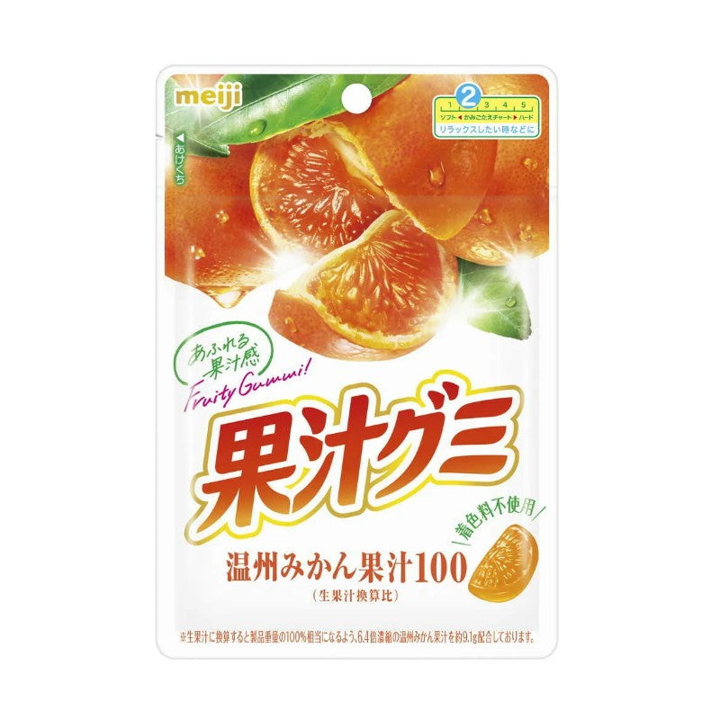 Meiji Fruit Juice Gummy Candy Orange 54g