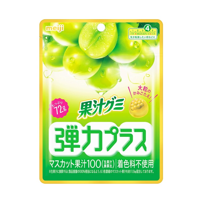 Meiji Juice Gummy Elastic Plus Mascat 72g