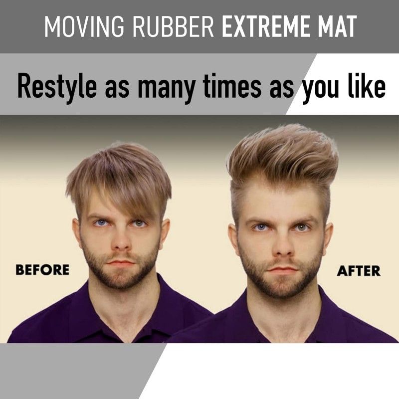 Gatsby Hair Wax Moving Rubber Extreme Mat Black 80g