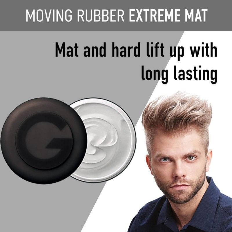 Gatsby Hair Wax Moving Rubber Extreme Mat Black 80g