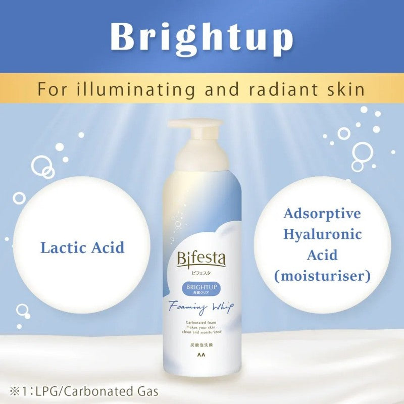 Mandom Bifesta Carbonated Foam Face Wash Bright Up 180g