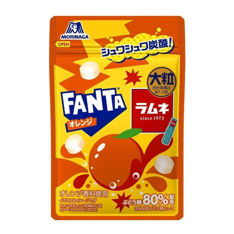 Morinaga Big Ramune Candy Fanta Orange Flavour 25g