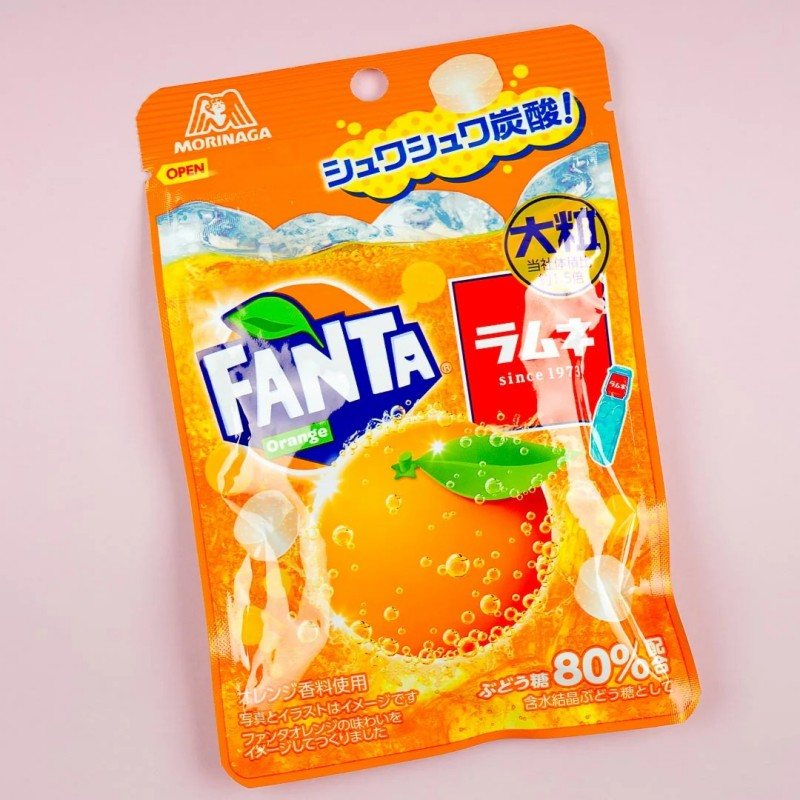 Morinaga Big Ramune Candy Fanta Orange Flavour 25g