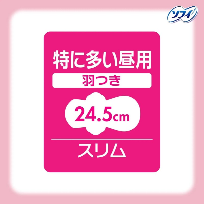 Unicharm Center-in Compact 1/2 Day Sanitary Pads With Wings 24.5cm 16pcs