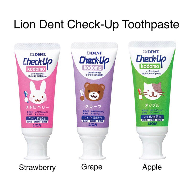Lion Check-Up Kids Toothpaste Strawberry Pink Bunny 60g