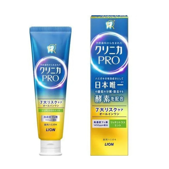 Lion Clinica Pro All In One Toothpaste Seven Lisk Care Rich Citrus Mint 95g