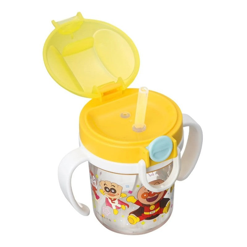 Lec Anpanman Clear Straw Cup Yellow