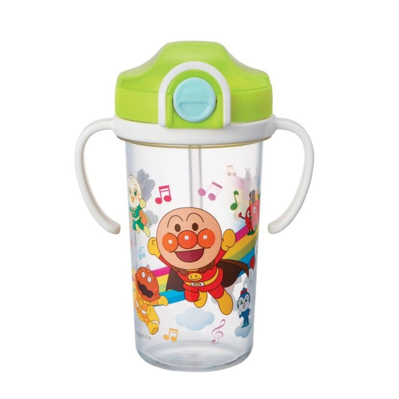 Lec Anpanman Clear Straw Mug Green