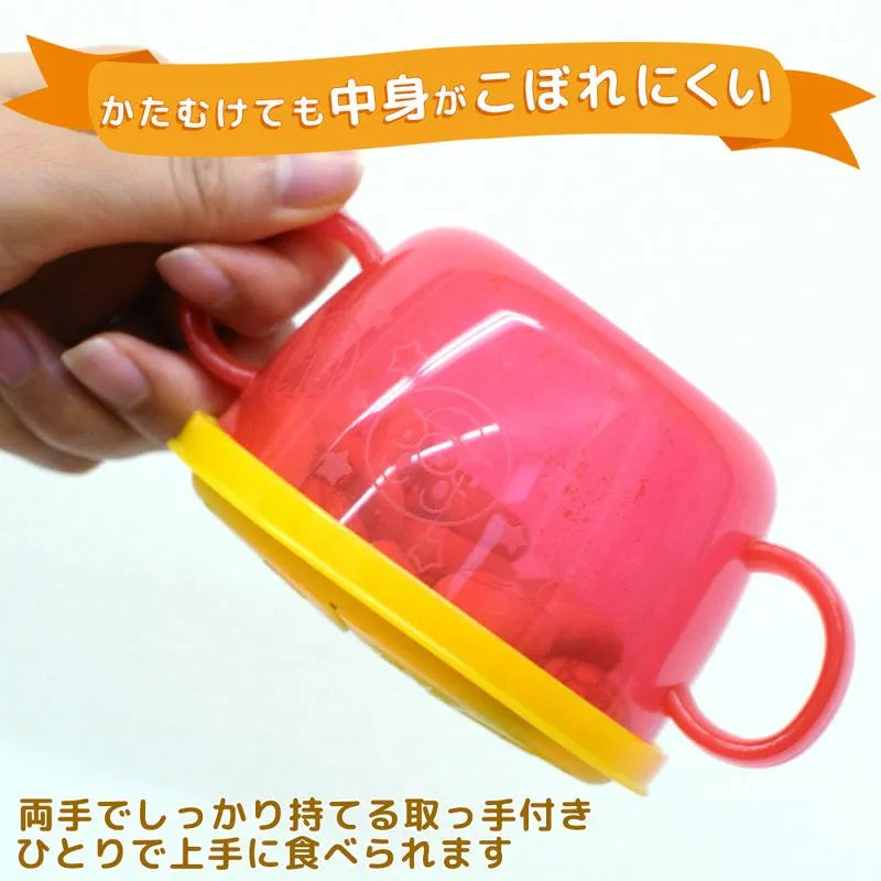 LEC Anpanman Snack Container with Spill-Proof Inner Lid