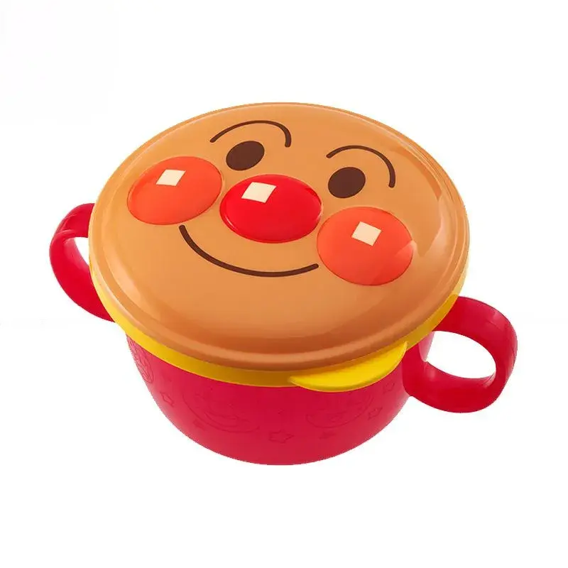 LEC Anpanman Snack Container with Spill-Proof Inner Lid