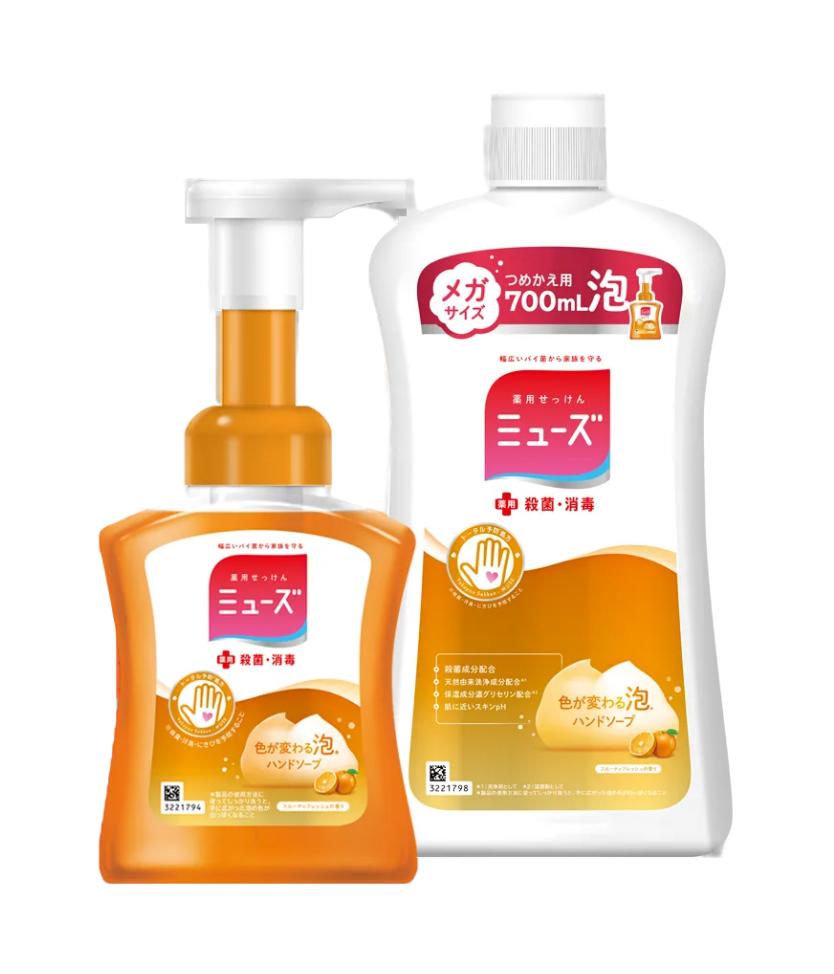 Muse Disney Bubble Hand Soap Fruity Fresh Scent 250ml+700ml