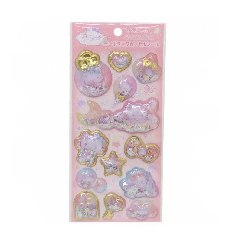 Sanrio Shake Shake Capsule Seal Sticker Hello Kitty Sky Party 3D
