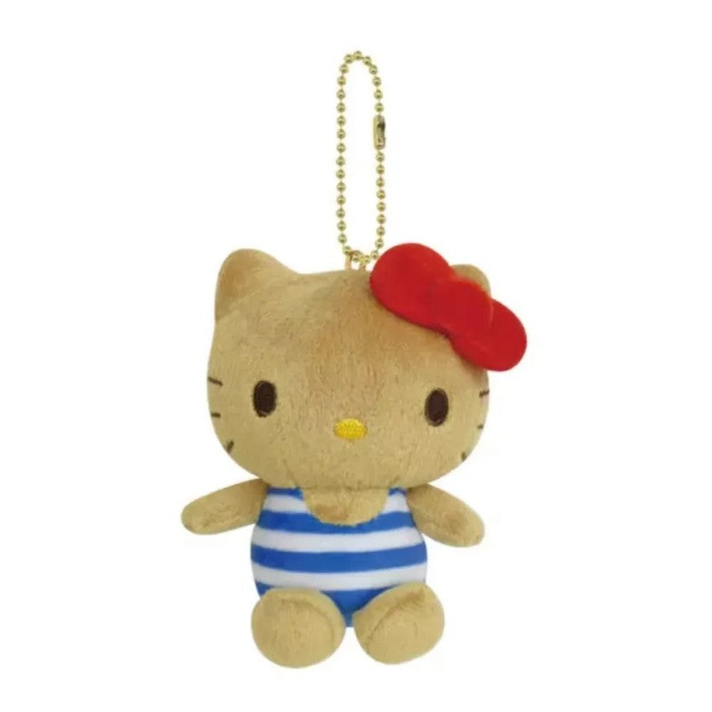 Sanrio Hello Kitty Suntan Ball‑Chain Mascot Keychain