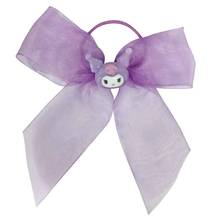 Sanrio Satin Ribbon Bow Ponytail Holder Kuromi
