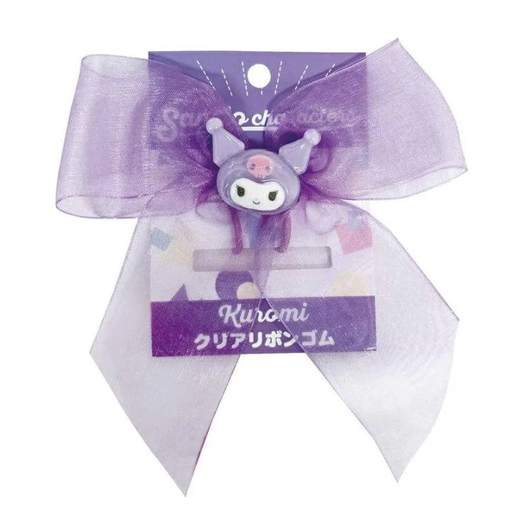Sanrio Satin Ribbon Bow Ponytail Holder Kuromi