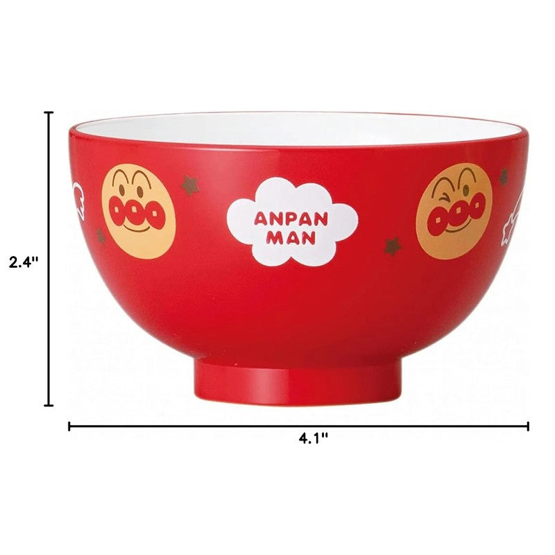 LEC Anpanman Nakayoshi Series Rice Bowl Red