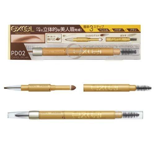 Sana Excel Powder & Pencil Eyebrow EX #PD02 Camel Brown