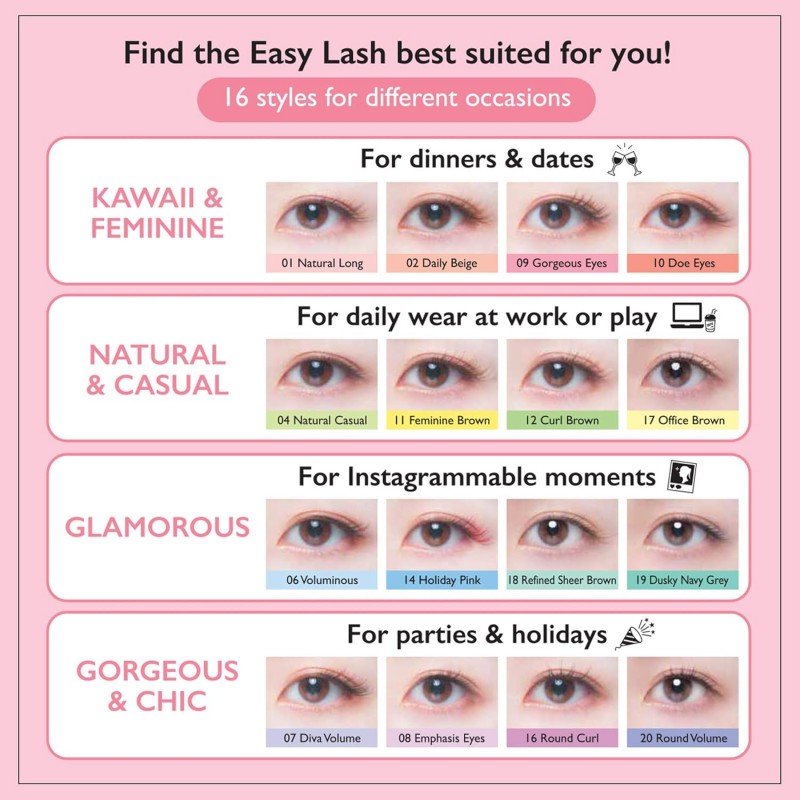 Koji Dolly Wink Easy Lash False Eyelashes #18 Red Sheer Brown