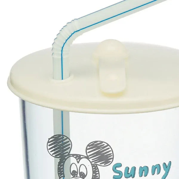 Skater Mickey Mouse Sketch Straw Cup With Lid 250ml