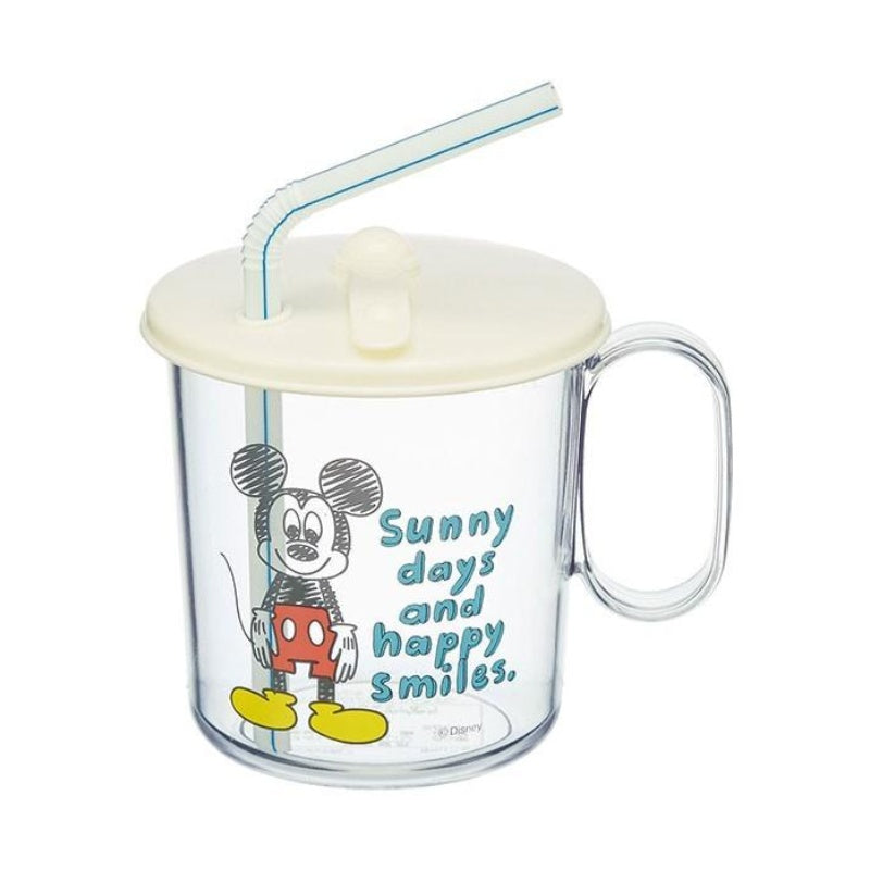 Skater Mickey Mouse Sketch Straw Cup With Lid 250ml