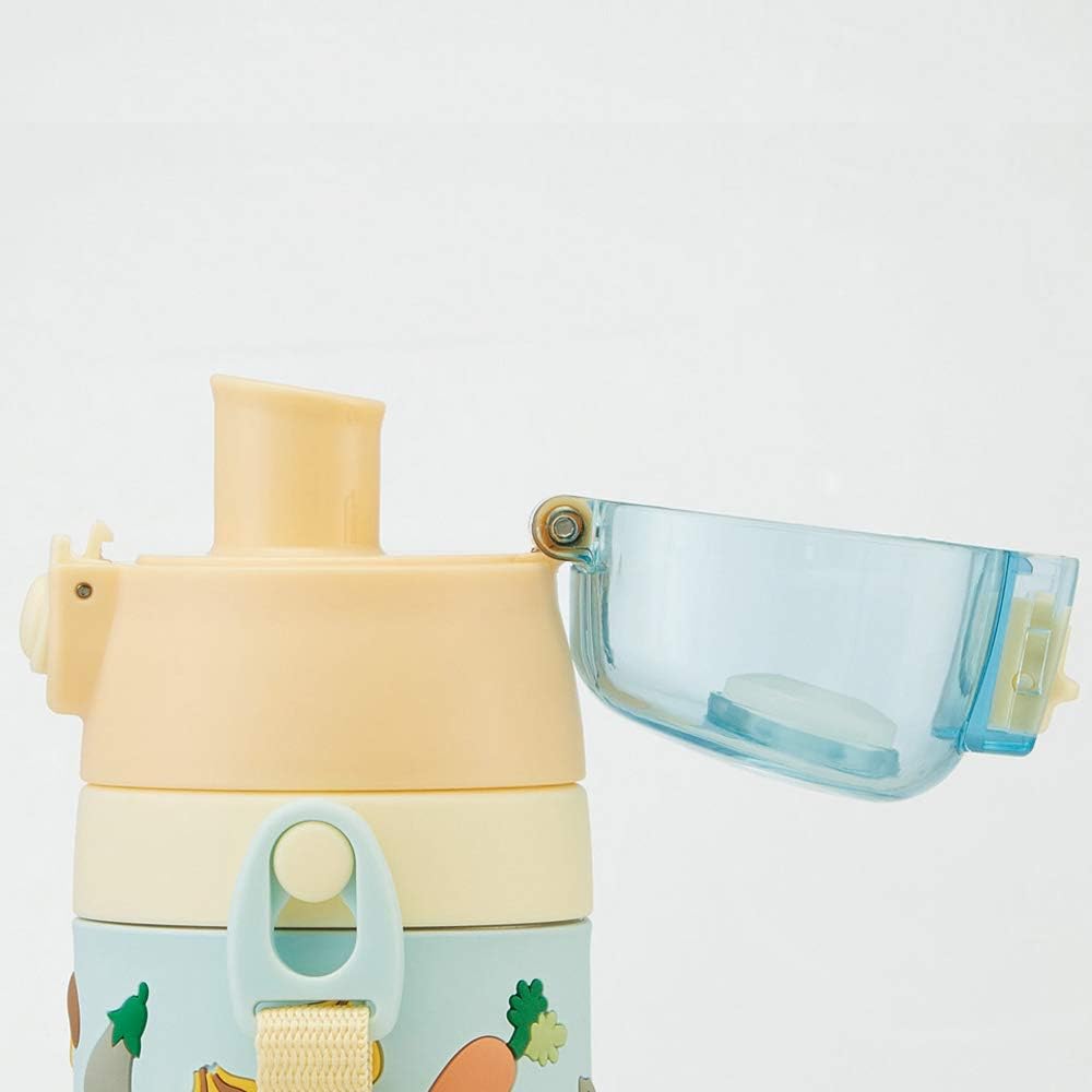 Skater Stainless Insulted Straw Bottle Totoro Vegetable 380ml