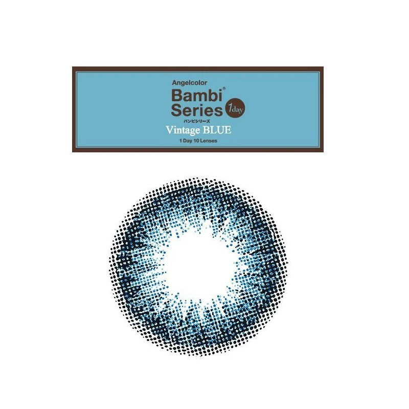 Angelcolor Bambi Series 1-Day Color Contact Lens Vintage Blue -3.00 10pcs