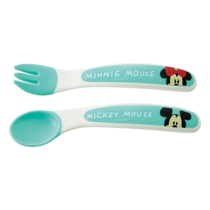 Skater Children's Spoon & Fork Set Mickey & Minnie