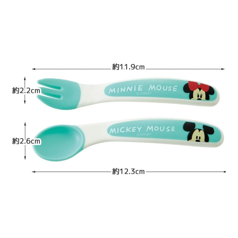 Skater Children's Spoon & Fork Set Mickey & Minnie