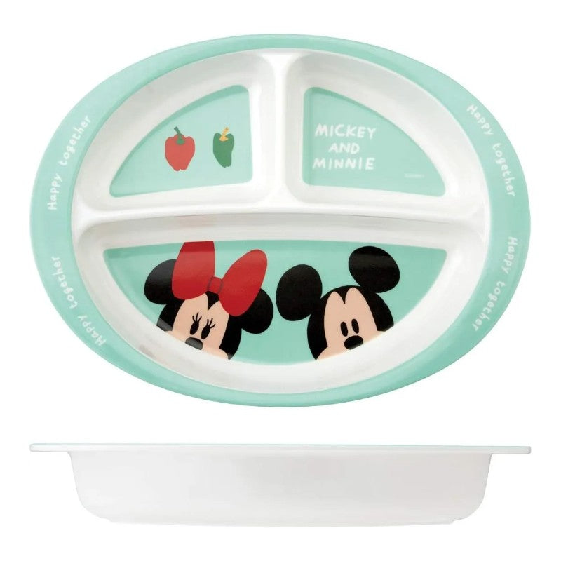 Skater Children Divided Plate Mickey & Minnie
