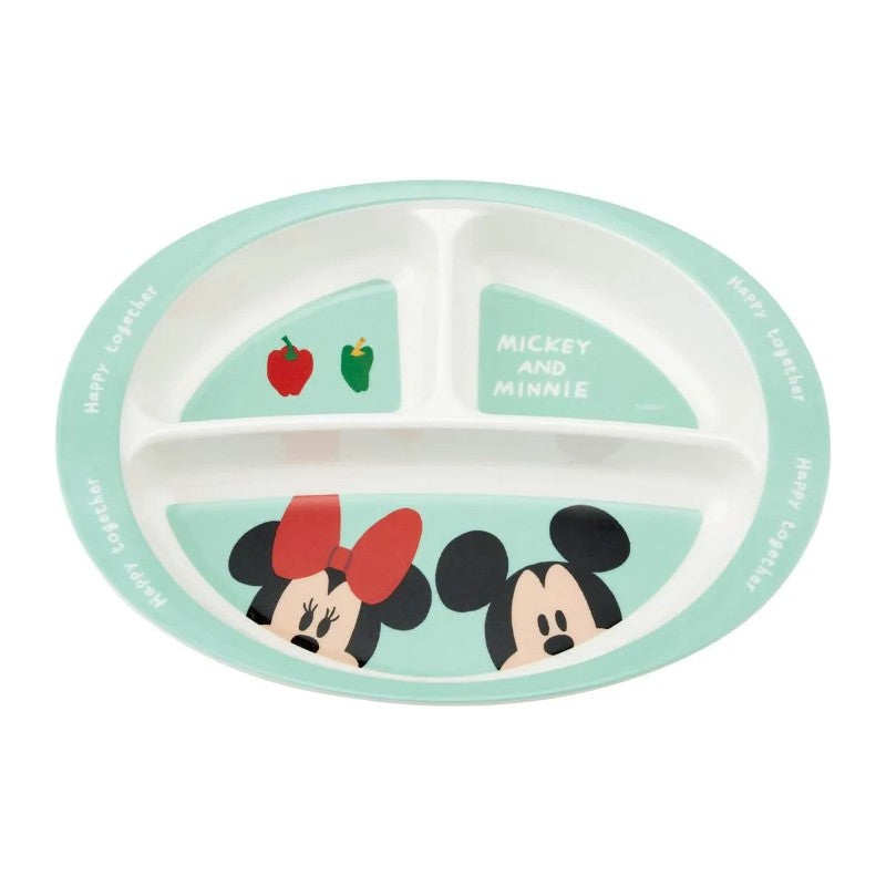 Skater Children Divided Plate Mickey & Minnie
