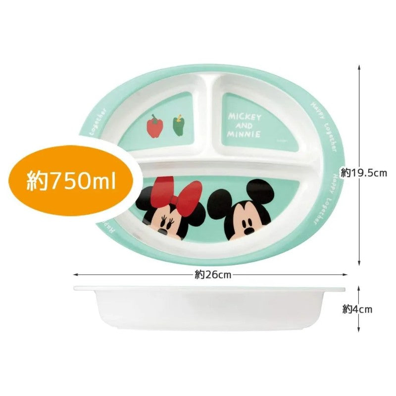 Skater Children Divided Plate Mickey & Minnie