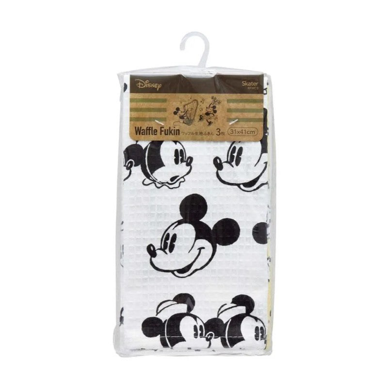 Skater Disney Mickey Mouse Waffle Dough Cloths 31*41cm 3pcs