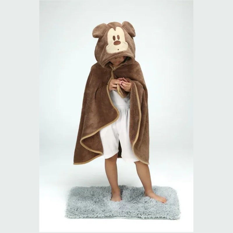 Skater Quick-Drying Bath Poncho Hooded Mickey Mouse