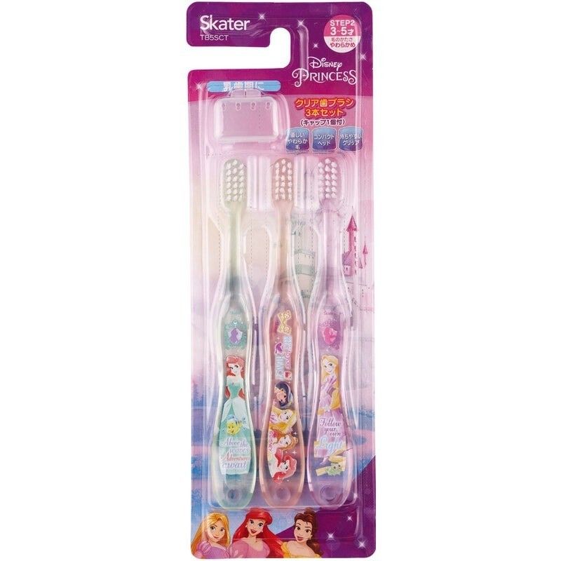 Skater 3-5 Years Old Children's Toothbrush Disney Princess 3pcs