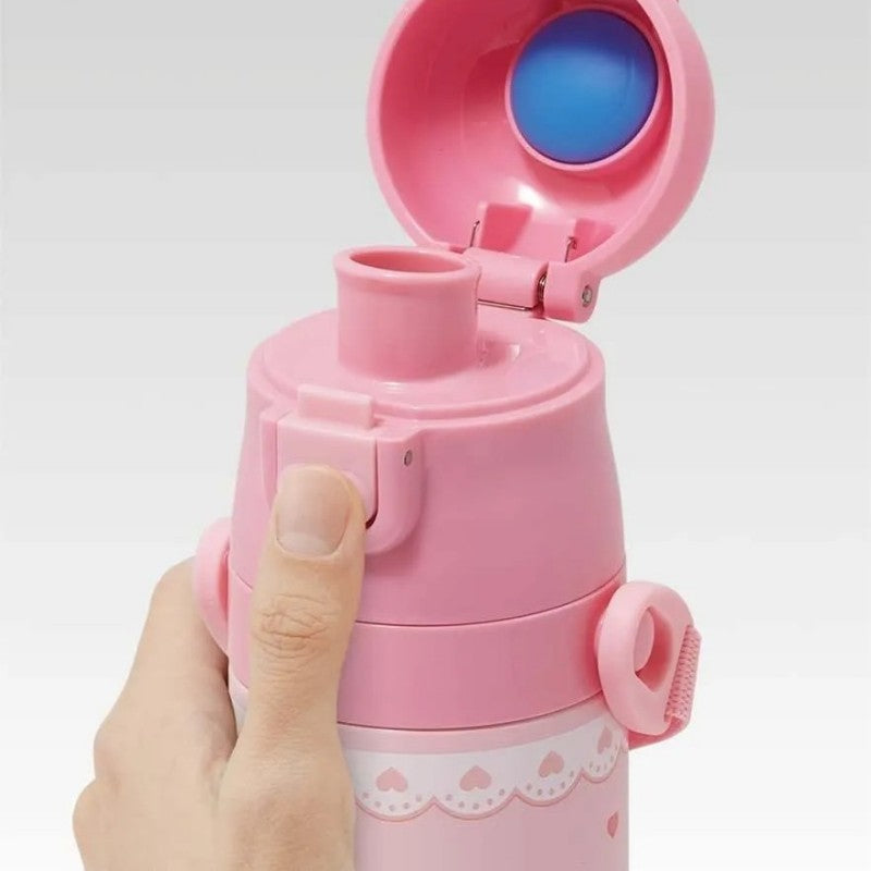 Skater Water Bottle Double Opening Hello Kitty Pink 470ml