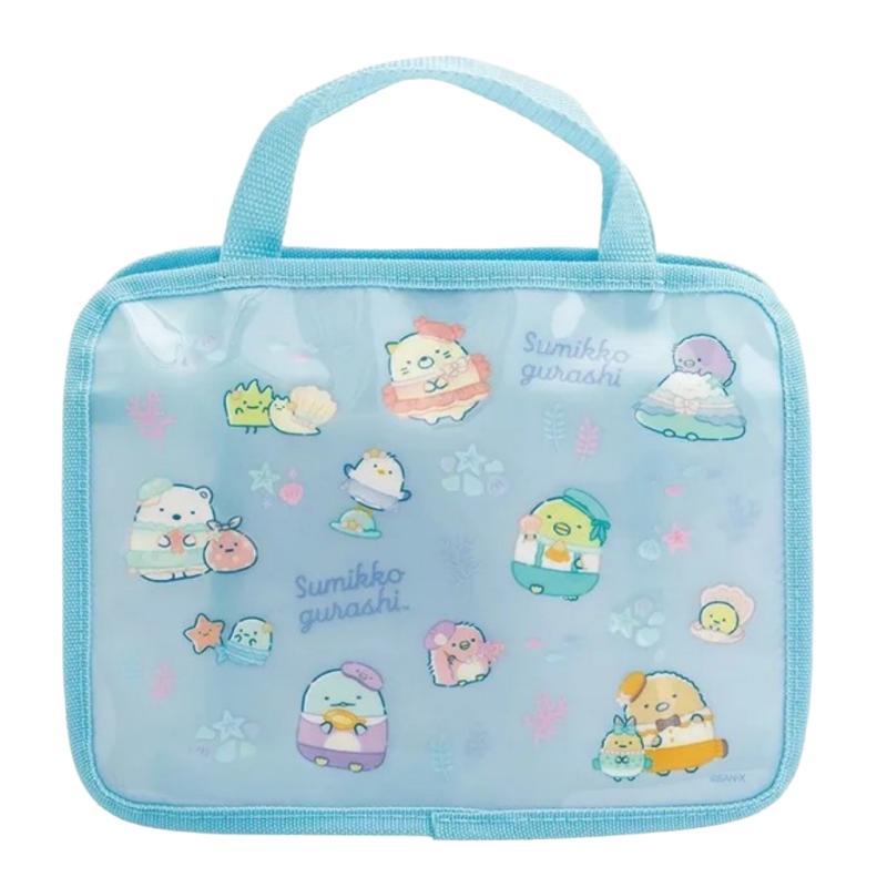 San-X Hot Spring Spa Bag Sumikko Gurashi Penguin Lagoon Blue