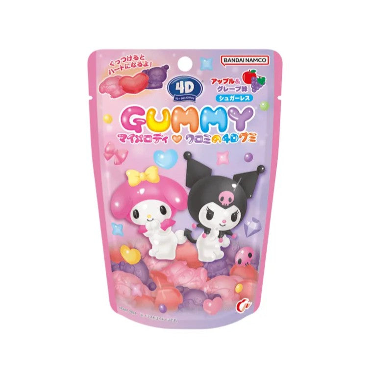 Heart 4D Gummy Melody Kuromi Shape Apple & Grape Flavour 60g